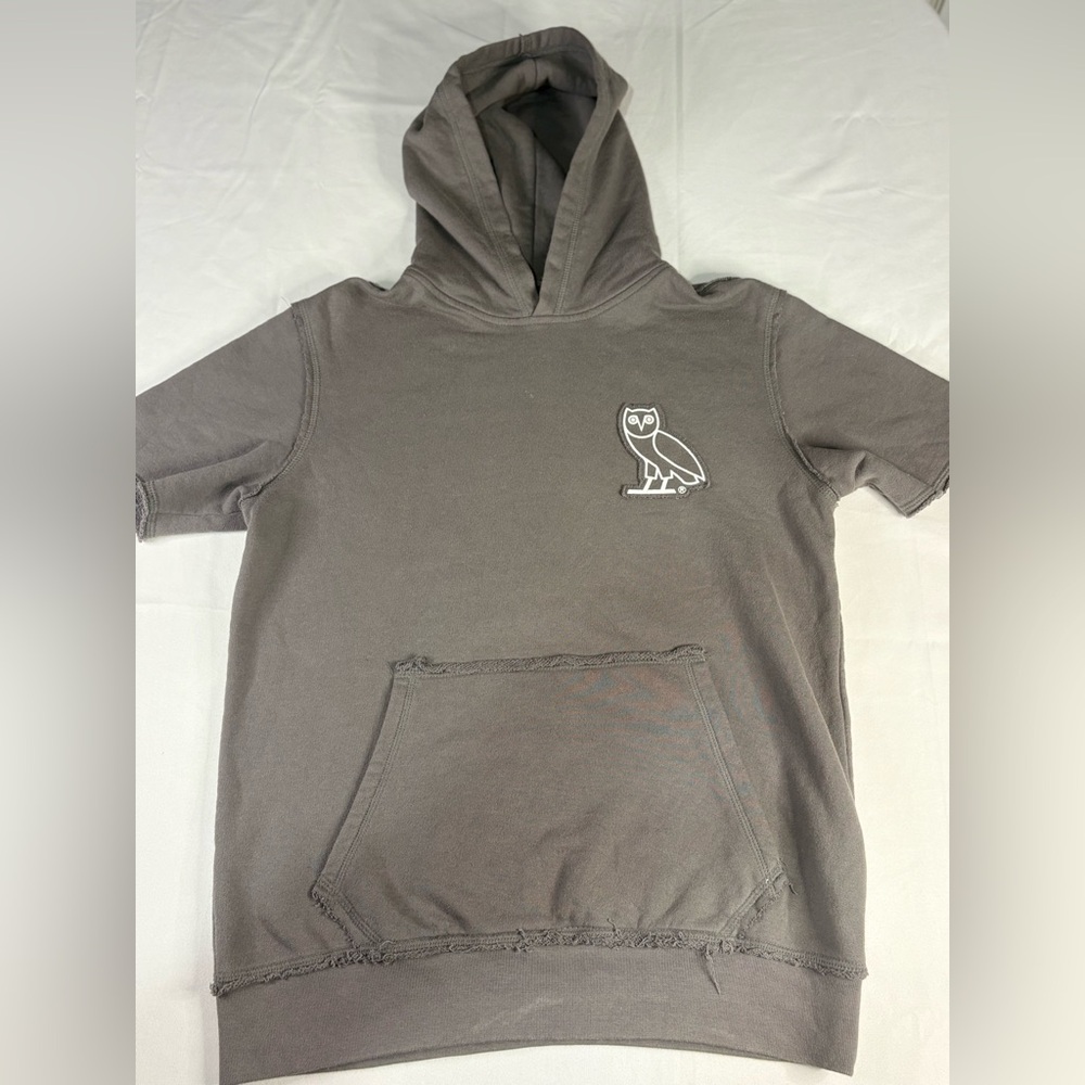 OVO Octobers Very Own Distressed Short Sleeve Hoodie | $27.99